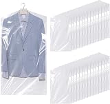 Hejo 30 Pack Plastic Clothes Covers 60x90cm Clear Garment Bags Dust-Proof