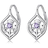 Scottish Thistle Earrings Sterling Silver Scottish Jewelry Gifts for Women