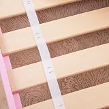ZONEKIZ Pink Kids Toddler Bed with Safety Rails 143 x 74 x 59cm view 9