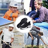 Hanani Steel Toe Caps Trainers Lightweight Boots EU41 UK7 Black White view 2