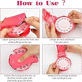 Pipihome Hair Gem Stamper 180 Rhinestones Kit for Girls 5-10 Year Olds Hair view 3