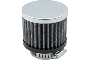 Allstar Performance Breather, Clamp-On, Round, 1-3/8 in OD Tube, Reusable, Steel, Chrome, Each