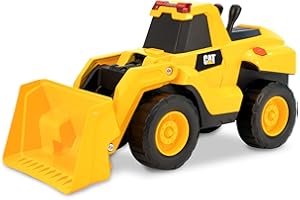 CAT Construction Toys, Motorized Front Loader Truck Toy, 6 Unique Sounds, 2 Motorized Functions, Lights & Sounds, Includes 3 AA Batteries.