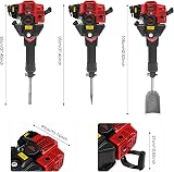 VonVVer 52cc Petrol Tree Digger 1900W Excavator with 3 Pickaxe Heads view 8