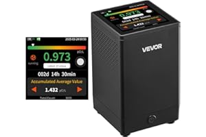VEVOR Home Radon Detector, 2Bq to 20kBq/m³, HD Color Screen for Real-time Display, Short-Term & Long-Term Monitoring, Portabl