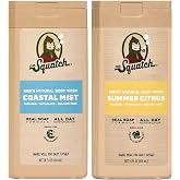 Dr. Squatch Natural Men's Body Wash, Moisturizing Shower Gel (14oz, 2-Pack) | Cleansing, Long Lasting Scent, Moisturizing Body Wash for Men, Real Soap Formula (Coastal Mist &amp; Summer Citrus)