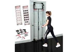 Home Gym Complete Door Gym Full Body Workout | Multi Gym Doorway Fitness Exercise Gym Strength Training, Includes Heavy Resis