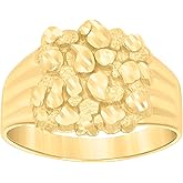 Jewels By Lux 10kt Yellow Gold Womens Nugget Fashion Bridal Anniversary Engagement Wedding Ring