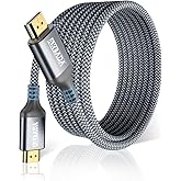 AkoaDa 4K HDMI Cable 15FT, 18Gbps High Speed HDMI 2.0 Braided Cable, 4K-60Hz HDR, Ultra HD, 2K, 1080P, ARC Compatible with TV, PC, PS5/4/3, Projector, Monitor ect.