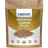 Nova Nutritions Certified Organic Whole Cumin Seeds 16 OZ (454 gm)