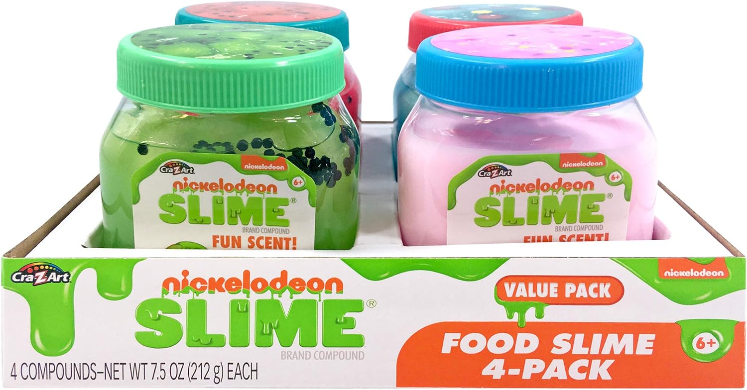 Cra-Z-Art Nickelodeon Slime Fun Food Premade Slime 4 Pack