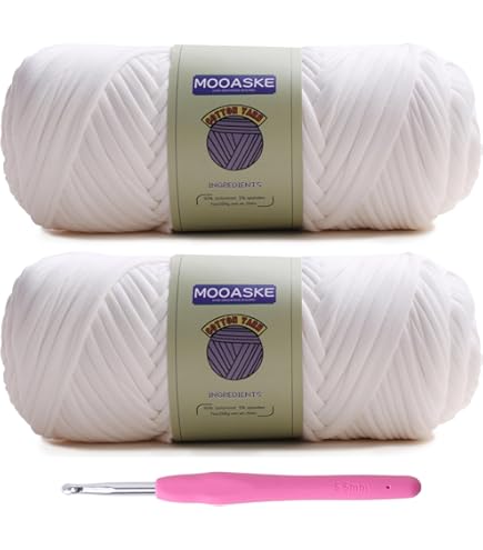 Amazon.com: Bobilon 5-7 mm Cotton Yarn - Crochet, Knitting