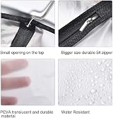 HomeClean Moth Proof Garment Bags 60 x 140cm Black Side Pack of 6 view 3