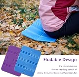 Jeufun 2pc Folding Foam Sit Mat Outdoor Seat Cushion XPE Purple Blue view 4