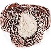 Montana West Rustic Couture's Bohemian Turquoise Cuff Bangle Bracelets for Women Cowgirl