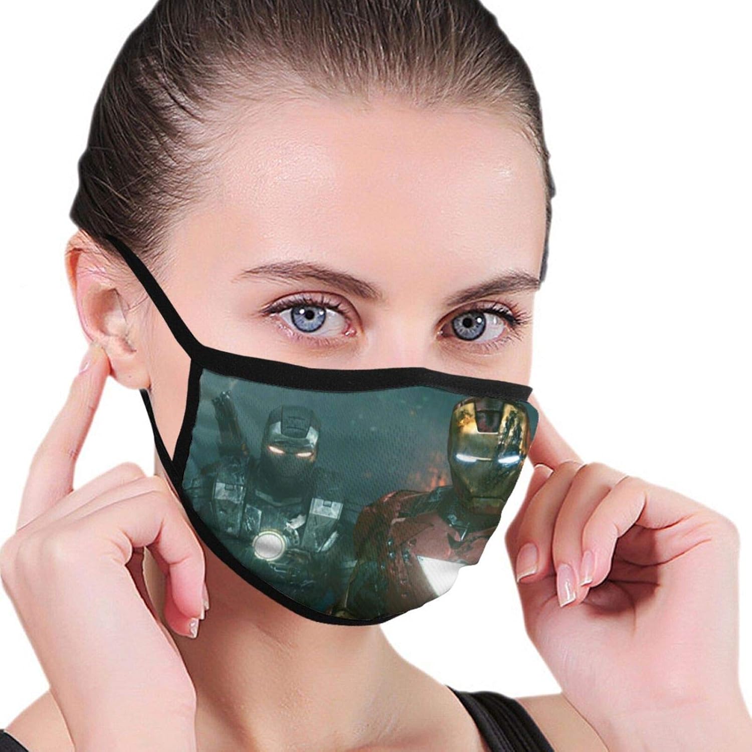 IronMan Face Mask Washable Cloth Mouth Cover Mask Reusable Funny Face