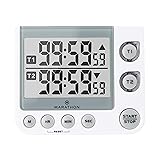 Marathon 100 Hour Dual Digital Timer, White