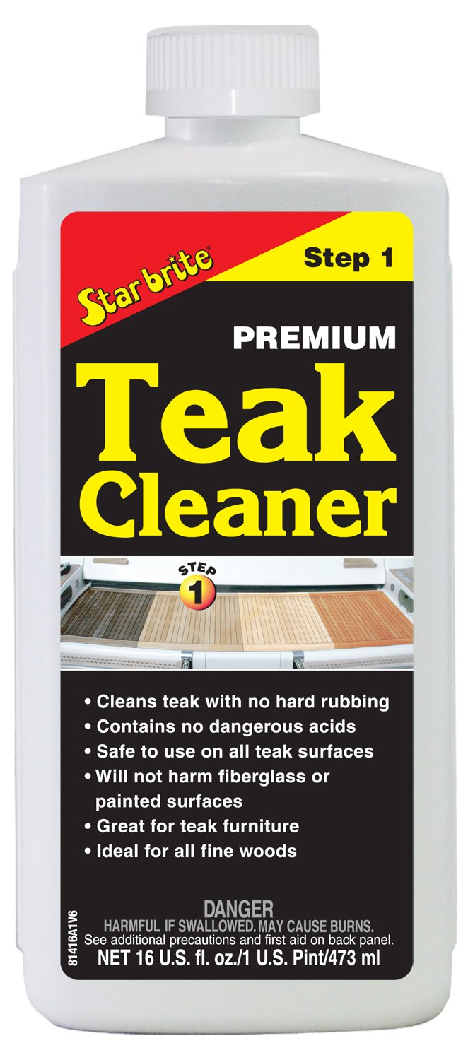 Star Brite Premium Teak Cleaner - Restore, Renew & Refresh Old Weathered Gray Teak Furniture & Other Fine Woods