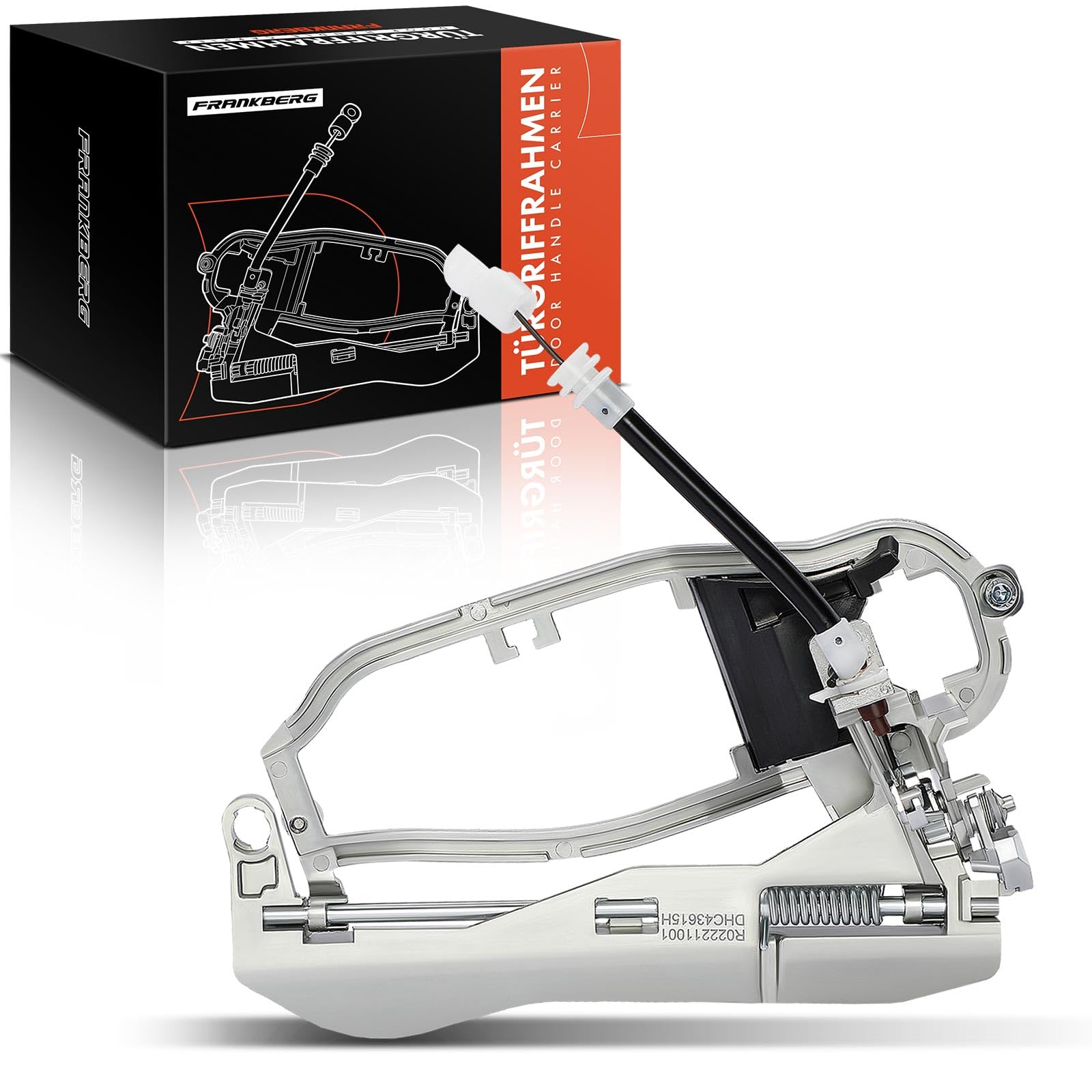 Frankberg Door Handle Carrier Front Left Passenger Side Compatible with X5 E53 SUV 2000-2006 Replace# 51218243615