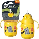 Tommee Tippee Superstar Training Straw Cup 300ml Yellow 6m+ Non-Spill view 2
