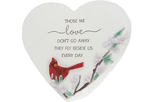 Pavilion - Those We Love Don't Go Away They Fly Beside Us Every Day - 5.5" Cardinal Memorial Garden Stone Bereavement in Memo