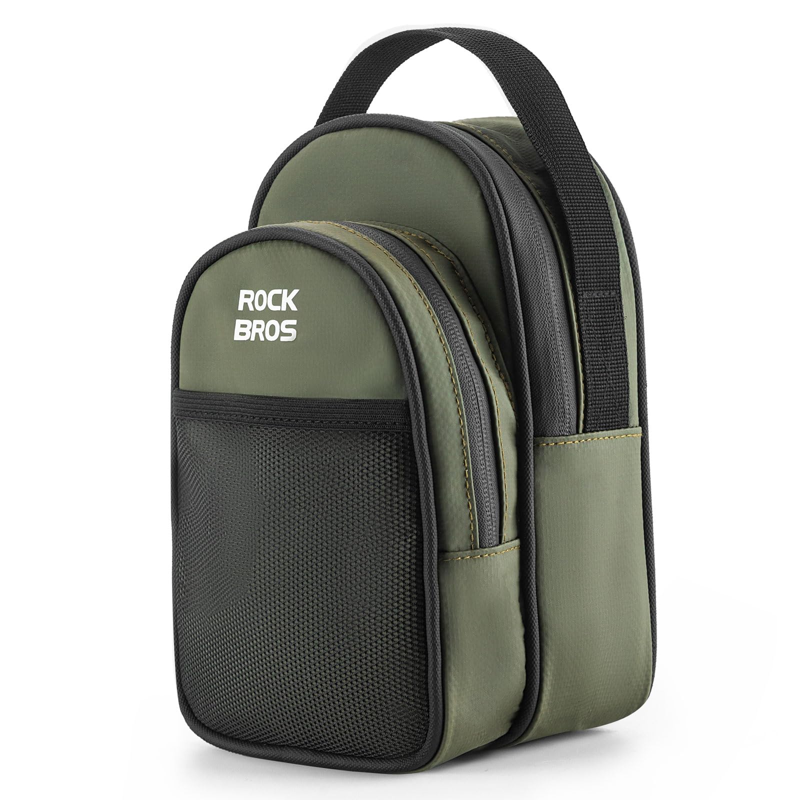 ROCKBROS Bike Handlebar Bag Large Capacity Bike Front Bag Cycling Handlebar Bag for Bicycles Folding Bikes Mountain Road Bikes Approx. 1.9L for Storage