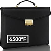 Upgraded 6500°F Fireproof Document Bag with Lock,14.2"x10"x2.3''Fire Proof Money Bag with Zipper,10 Layer of Heat Insulated Material, Water Resistant Fireproof Bags for Documents,Safe Bags