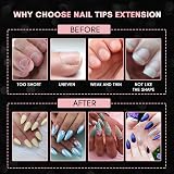 Makartt Short Almond Nail Tips 500Pcs 10 Sizes Clear Full Cover view 8