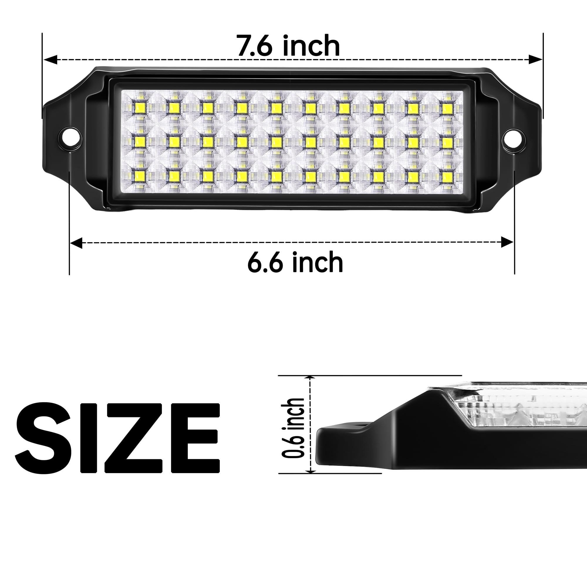 HOZILIFE Flush Mount LED Pod Lights, 2PCS 40W