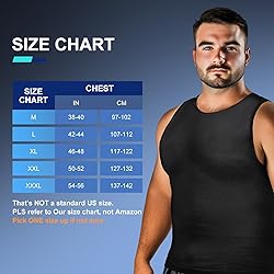 Odoland 3 Pack Men Compression Shirt, Gynecomastia