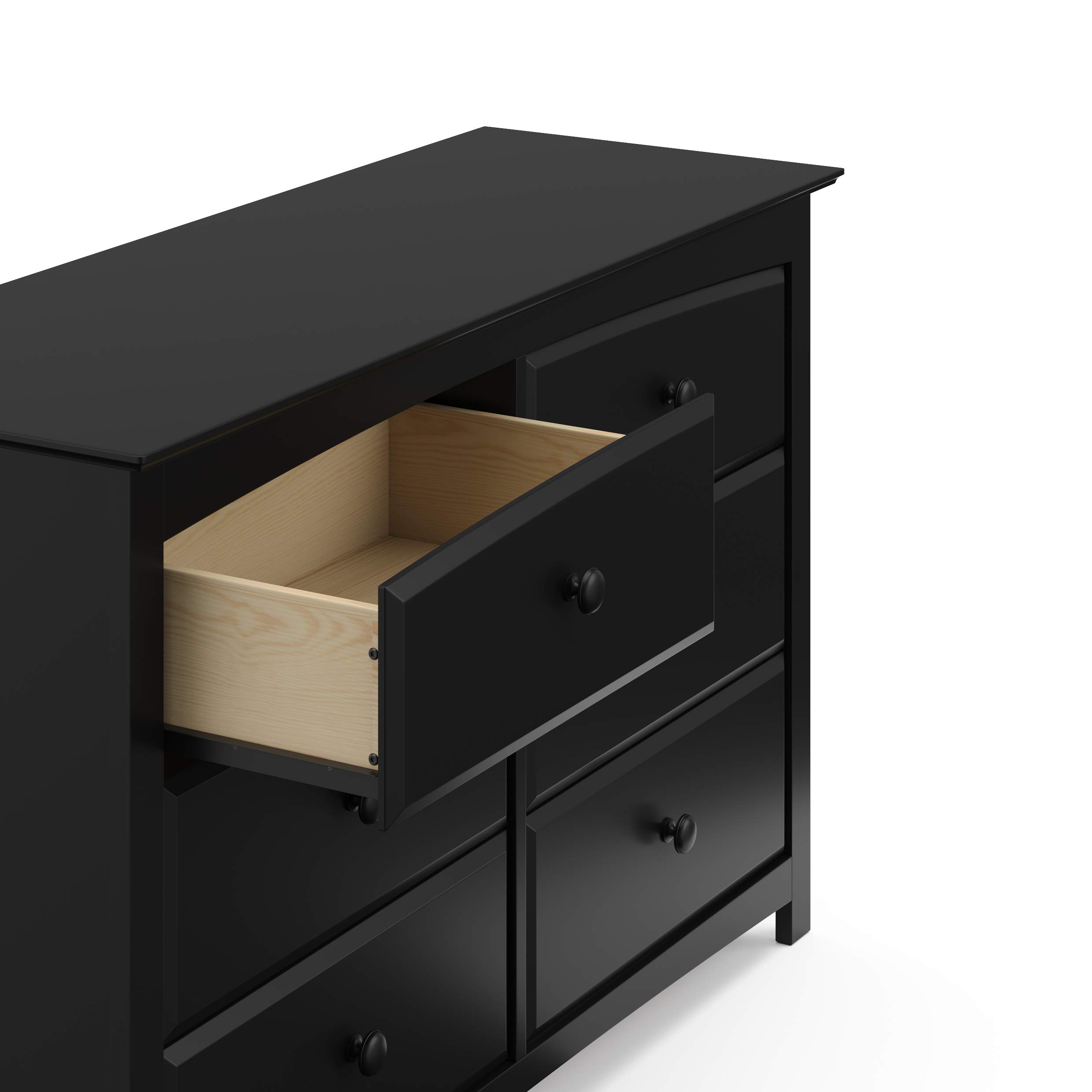 Storkcraft Kenton 6 Drawer Double Dresser (Black) ??? Dresser for Kids ...
