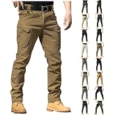 tobchonp Mens Cargo Pants Water Resistant Relaxed Fit Hiking Work Pants Multi Pockets Ripstop Flex Baggy Camo Tactical Pant