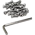 iexcell 50 Pcs M5 x 14mm Thread Pitch 0.8 mm Stainless Steel 304 Hex Socket Head Cap Screws Bolts Kit