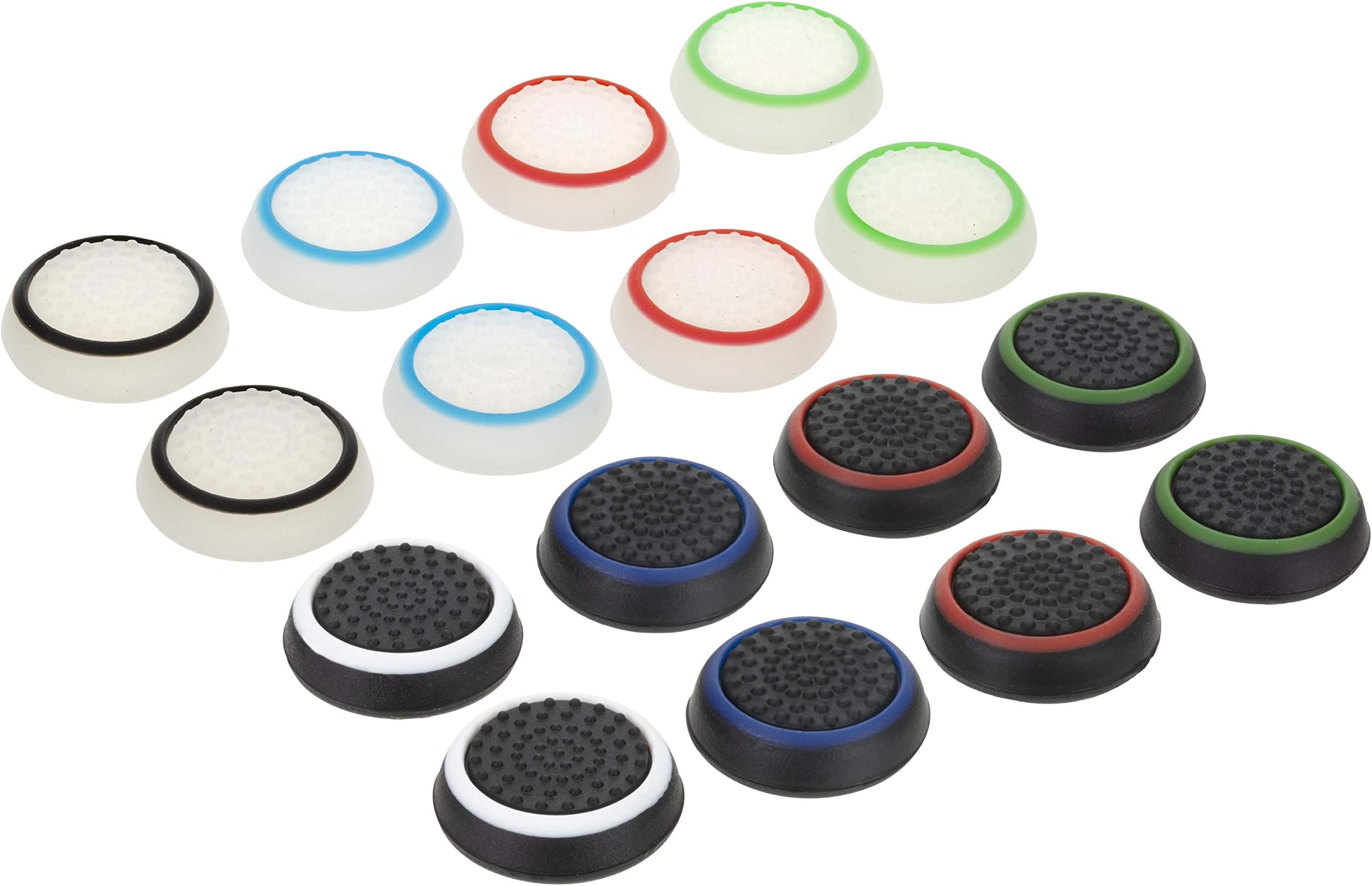 Controller Planet Thumbstick Grip Caps for PS4 (Set of 16) Controller Attachments for Better Grip and Protection of Sticks Optimal Fit for Extra Secure Grip