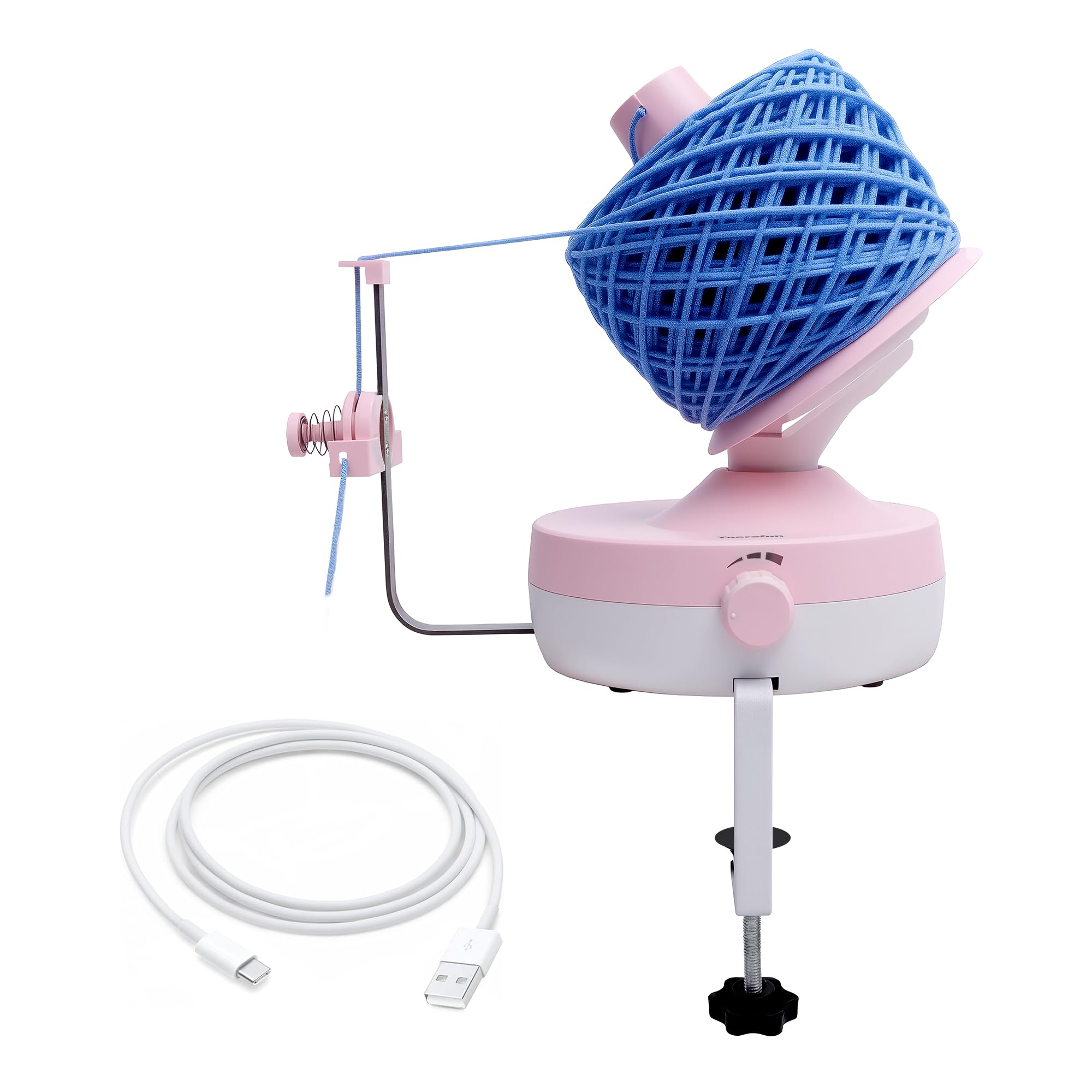 Photo 1 of Yocrefun Electric Yarn Winder, Automatic Yarn Ball Winder for Crocheting & Knitting, Stepless Speed, Easy to Use, Efficient Large Capacity Yarn Cake Maker, Ideal Gift for Yarn Lovers (Pink)