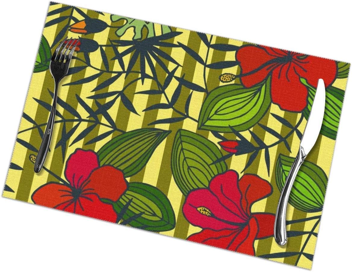 OneDay-Shop Manteles Individuales para Mesa de Comedor Juego de 6