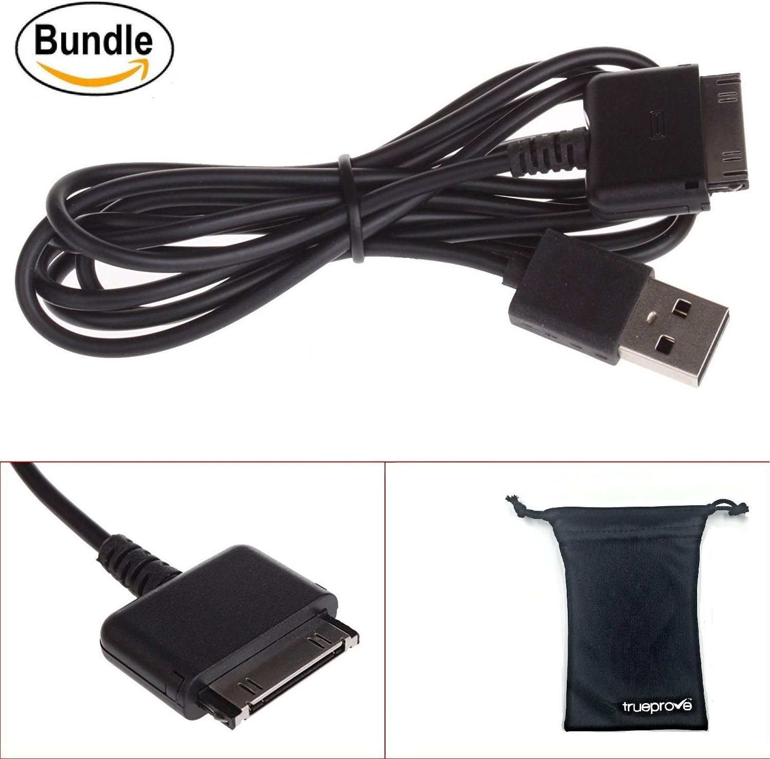 6FT Extra Long Nook Hd & HD+ 9" 7" Barnes & Noble Compatible USB Charger Sync Cable Bundle with Bonus Travel Pouch