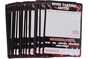 SEWACC 30pcs Wine Rating Cards Tasting Notes Scoring Guide for Events Hobby and Blind Tasting Experience