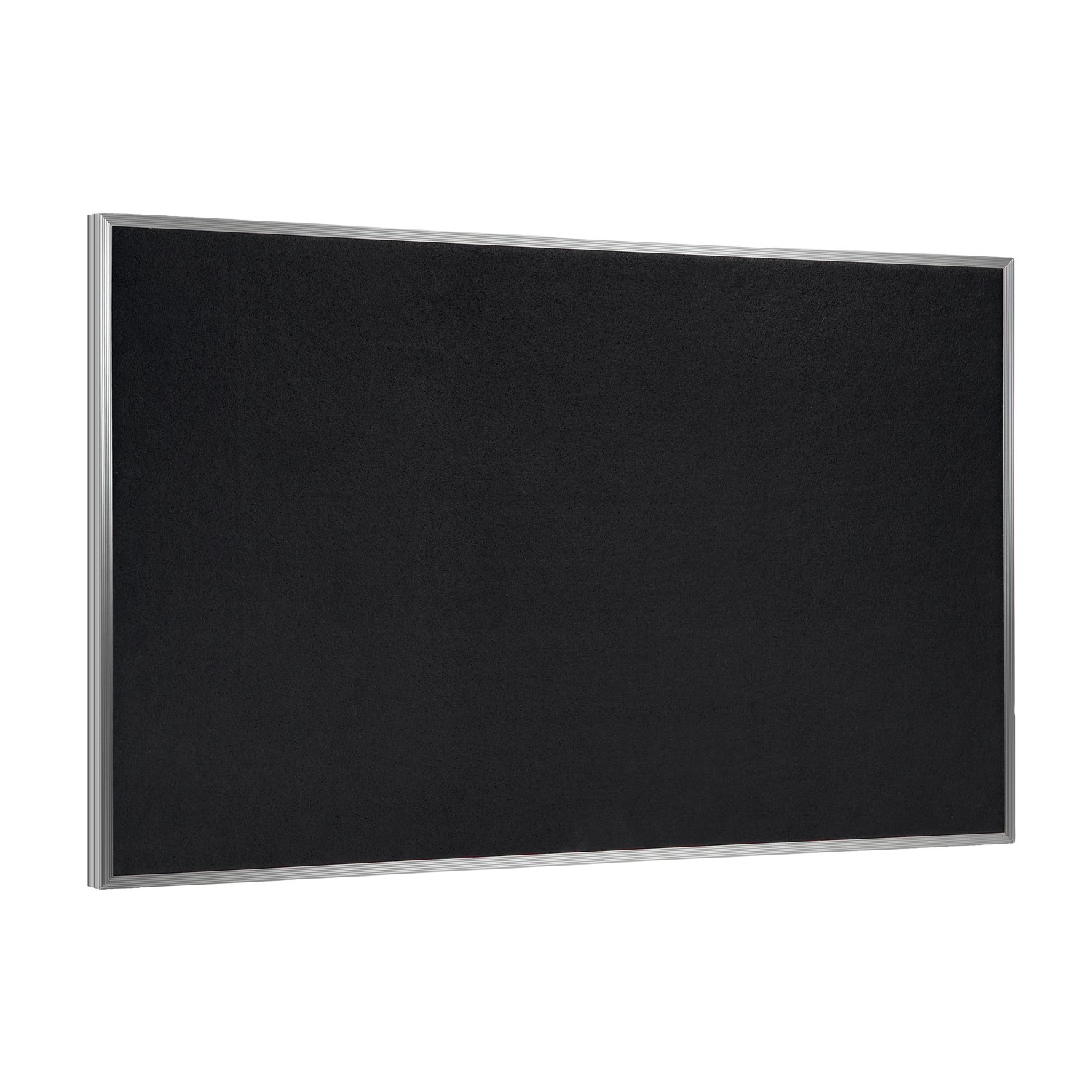 Photo 1 of Ghent Bulletin Board, Recycled Rubber, Aluminum Frame, 36.5" x 60.5", Solid Black Rubber, Made in USA, (ATR35-BK)