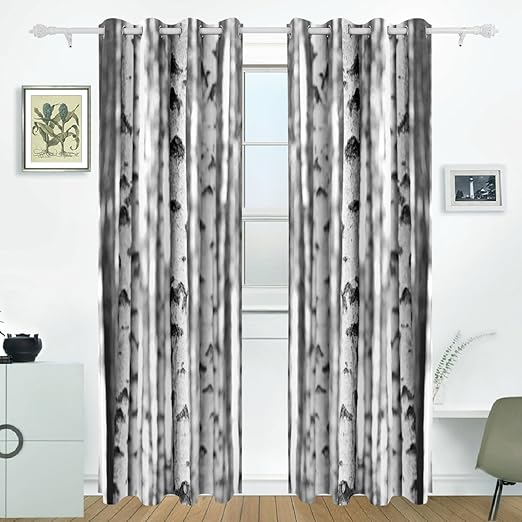 Amazon Com Jstel Birch Tree Curtains Drapes Panels Darkening
