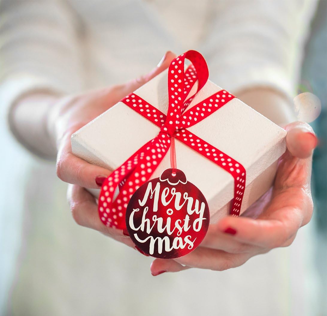 Christmas Gift Tags 60 Count with Untied String (15 Assorted Glitter, Foil, Printed Designs for DIY Xmas Present Wrap and Label Package Name Card): Garden & Outdoor