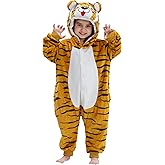 BETTERFUN Unisex Kids Animal Costume Soft Flannel Halloween Christmas Cosplay Pajama Jumpsuit for 4-12 Years