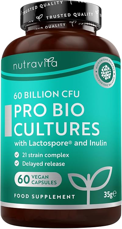 Nutravita Probiotics 60 Billion CFU 21 Strain Complex UK Made 60 Vegan Caps