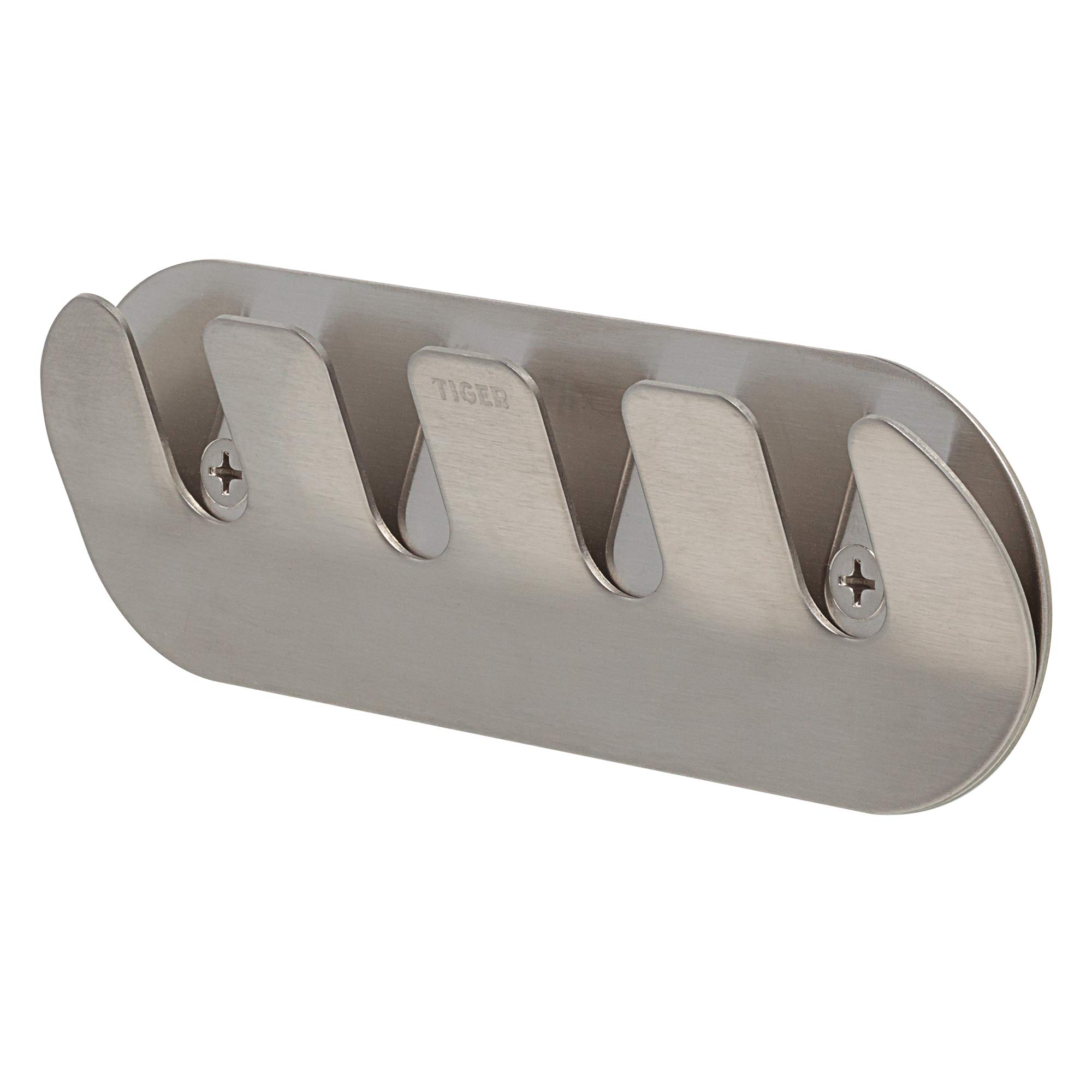 Tiger Rack, Towel hook multi, Brushed stainless steel, 16x143x50mm