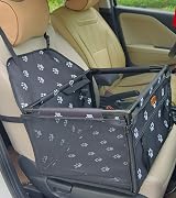 GoBuyer Waterproof Pet Car Seat Booster Carrier Box Medium 50x40cm Black