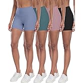 CHRLEISURE High Waisted Spandex Biker Shorts, Workout Booty Soft Yoga Shorts for Women