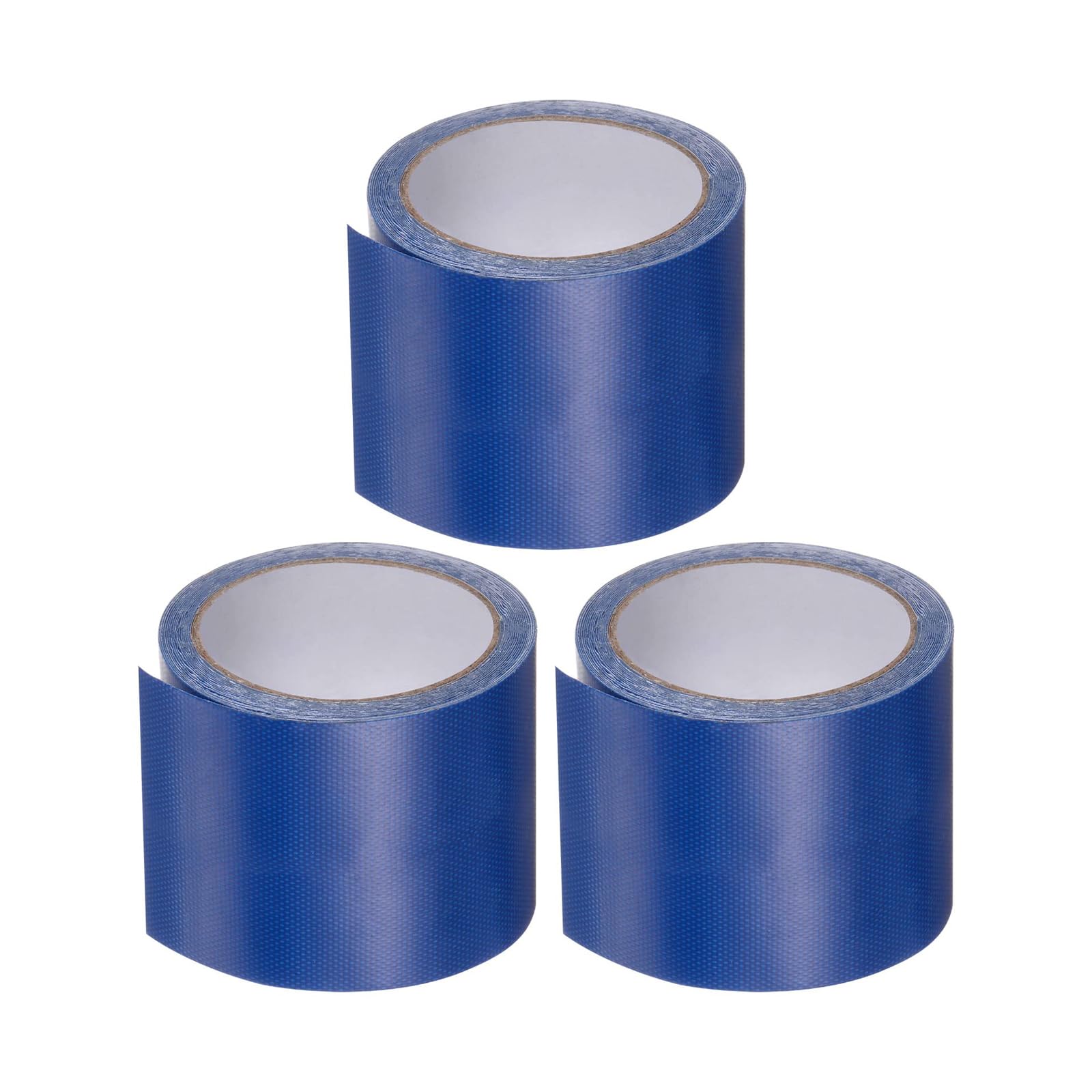 Unifizz 3pcs Tarpaulin Repair Tape, 3.15" x14.6ft Universal Waterproof Awning Cloth Repair Tape for Crafts Home Improvement Outdoor Tent, Blue