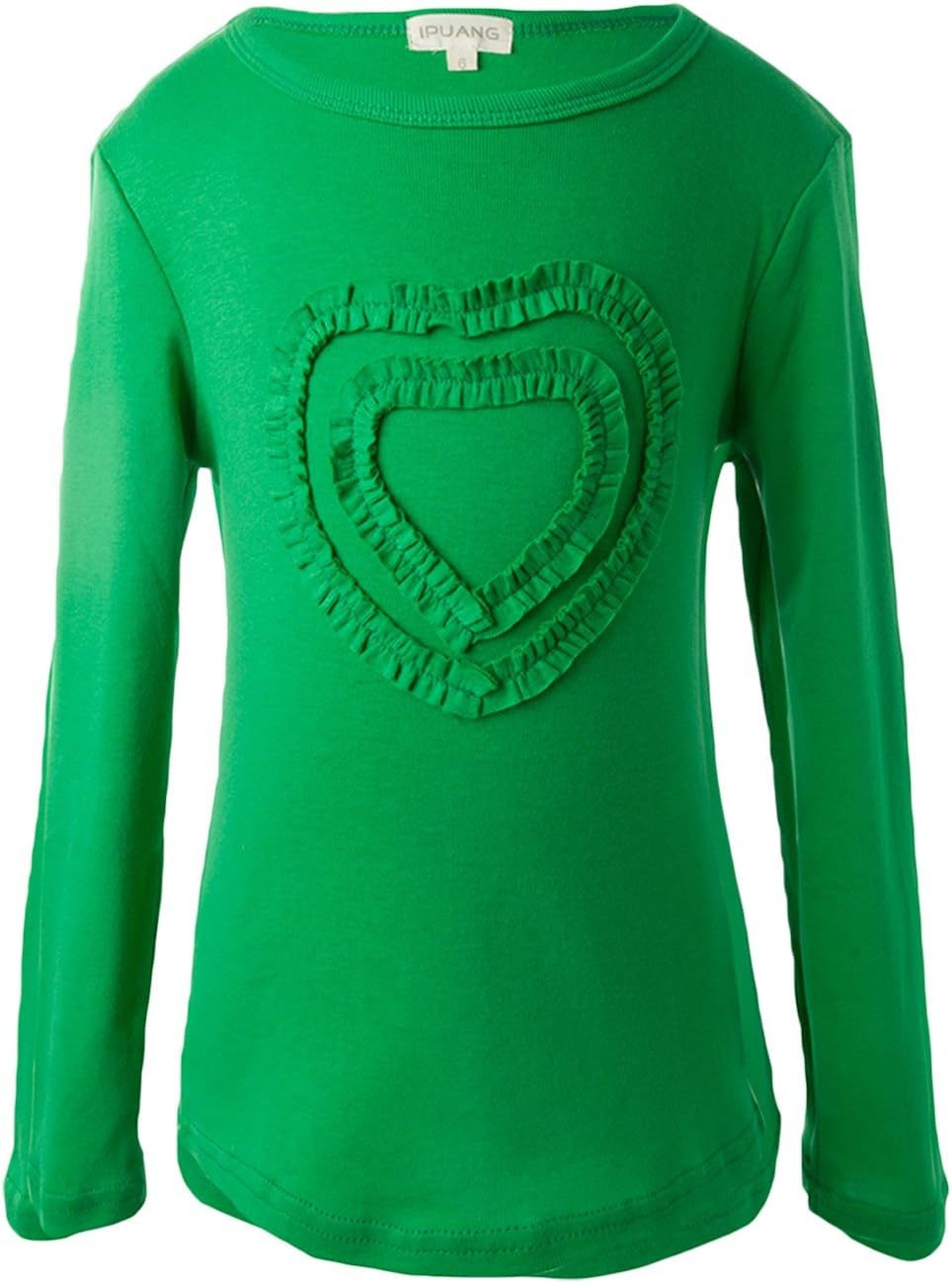 Girls' Heart-Shaped Long Sleeve T-Shirt