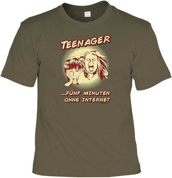 TShirt Teenager Verzweiflung nach fünf Minuten ohne