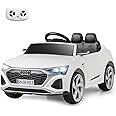 Licensed Audi SQ8 Ride on Car by INFANS, Battery Powered Electric Vehicle for with Remote Control, Adjustable Music, LED Lights, Suspension, Driving Toy Gift for Kids Toddler Age 3+ (White)